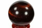 Polished Red Tiger's Eye Sphere - South Africa #116090-1
